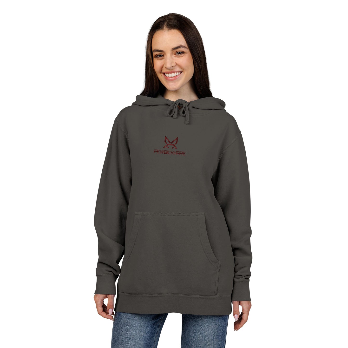 PBH - Pigment Dyed Embroidered Unisex Designer Hoodie (Large Maroon chest Embroidery)
