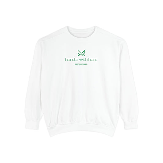 PBH - 'Handle with Hare' (Printed) Design, Unisex Garment-Dyed Sweatshirt