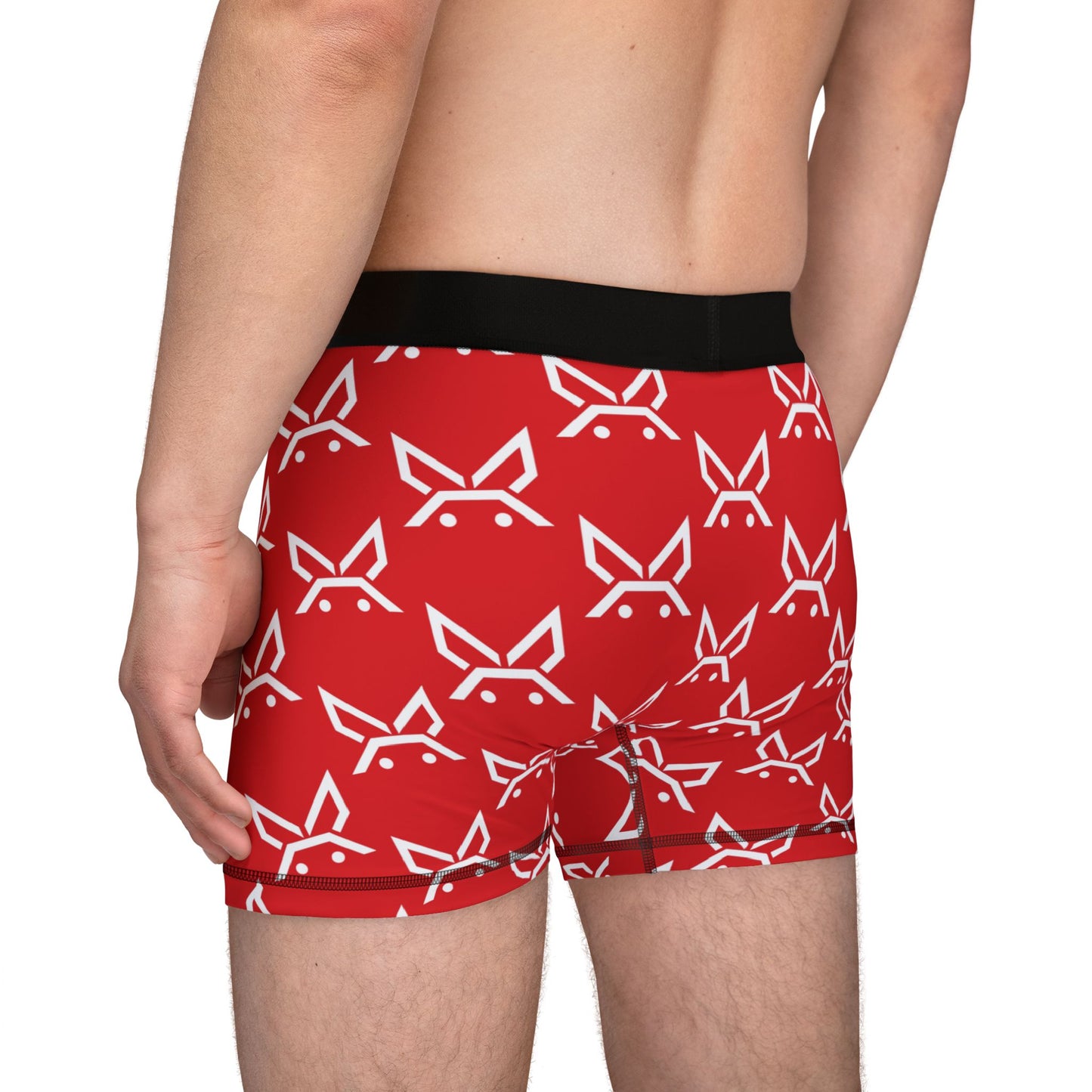 PBH "PEWBICKHARE UNDERWEAR - RED|WHITE PATTERN" Men's Boxer Briefs