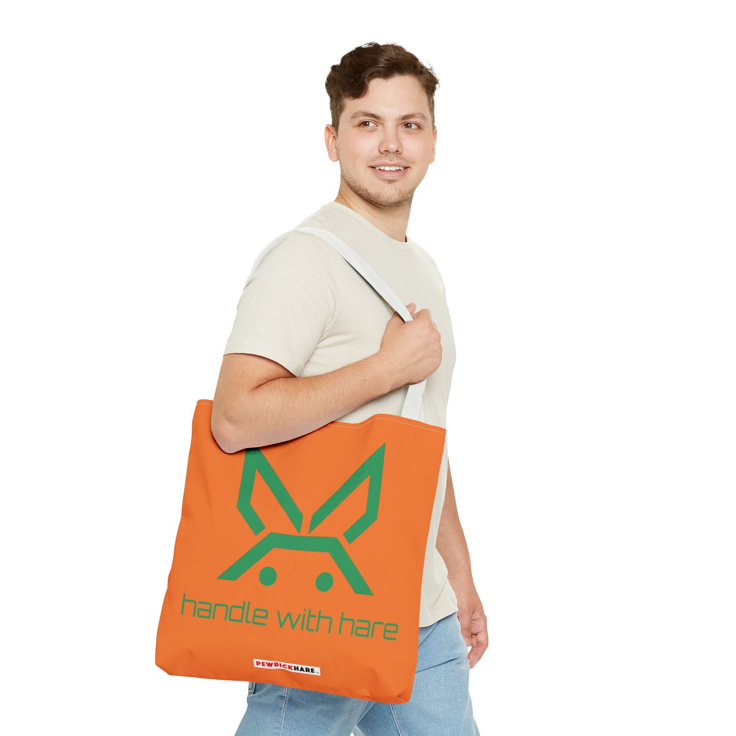 PBH 'Handle with HARE'  Orange Tote Bag