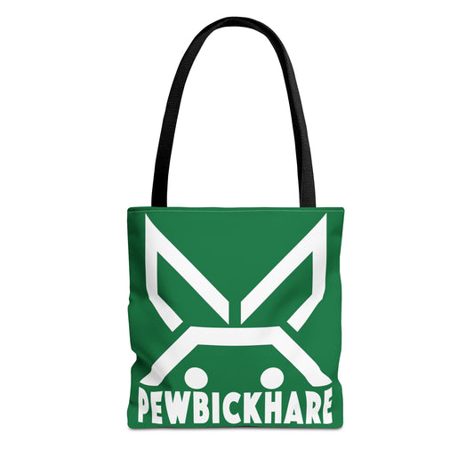 PBH 'Maxi HARE White'  Dark Green Tote Bag