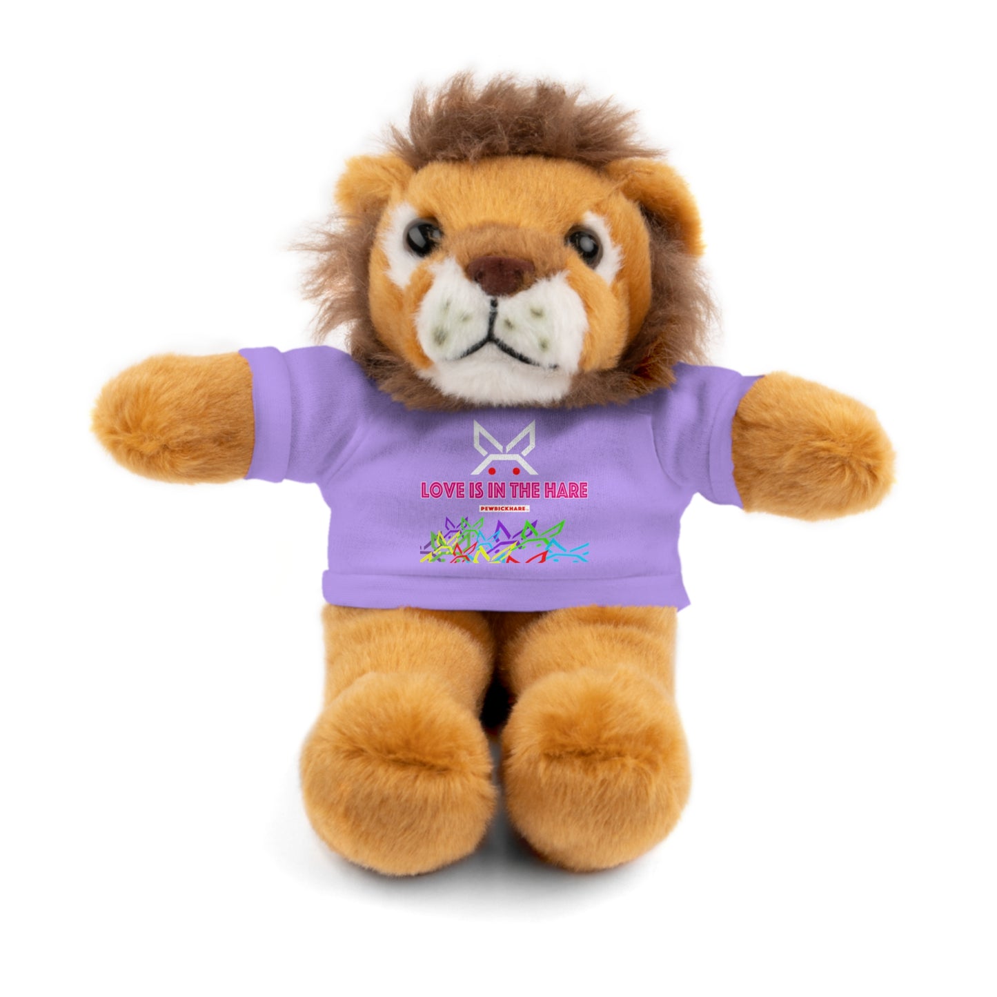 Stuffed animal with Graphic Tee - "Love Is In The Hare"