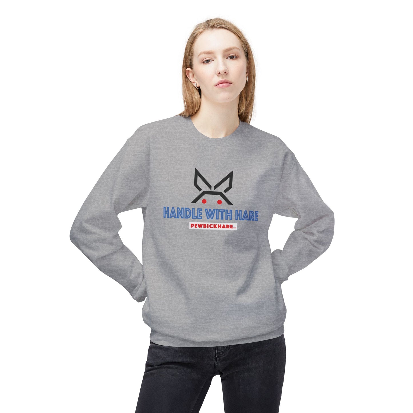 PBH: 'HANDLE WITH HARE' Crewneck Sweatshirt