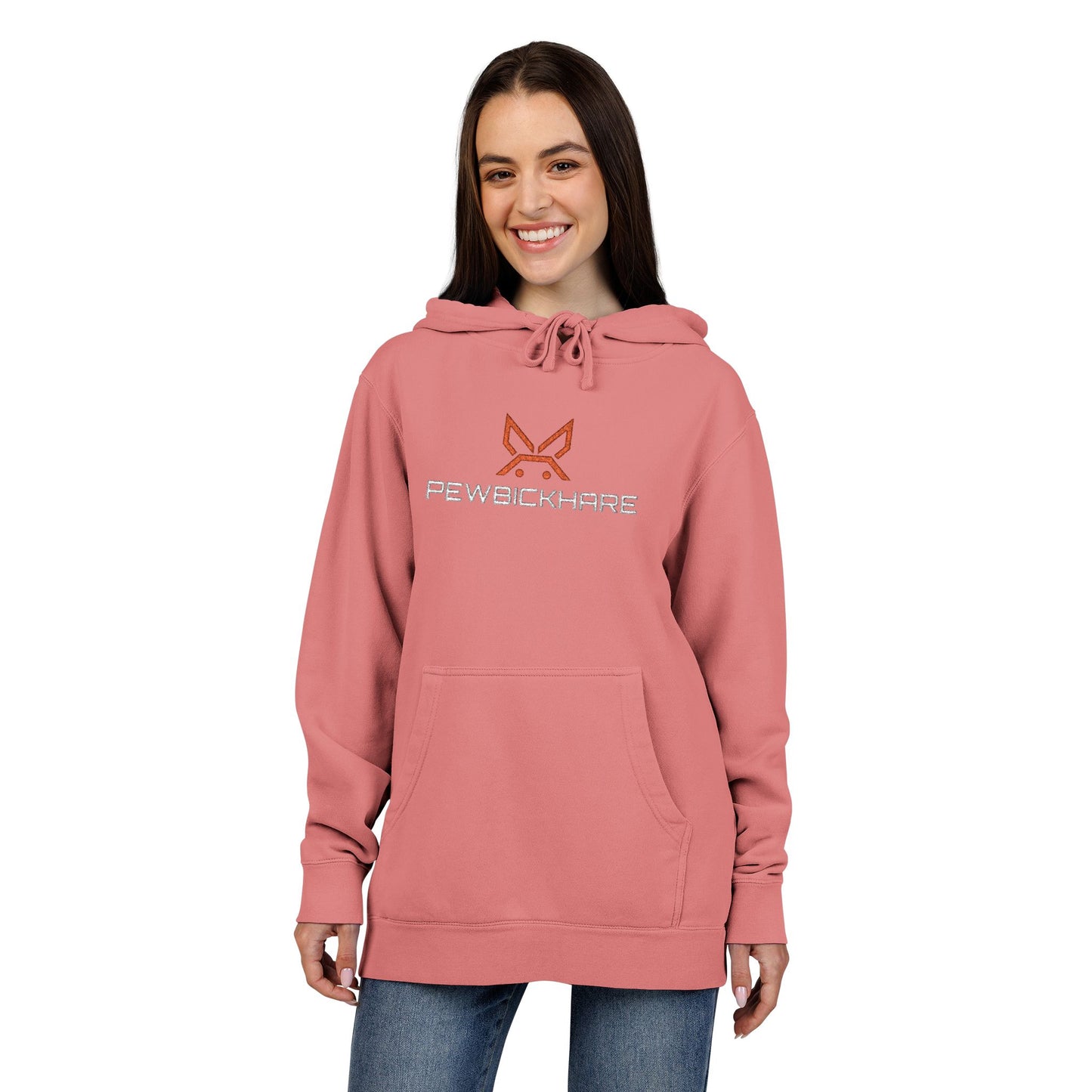 PBH - Pigment Dyed Embroidered Unisex Designer Hoodie (Maxi Red and White chest Embroidery)