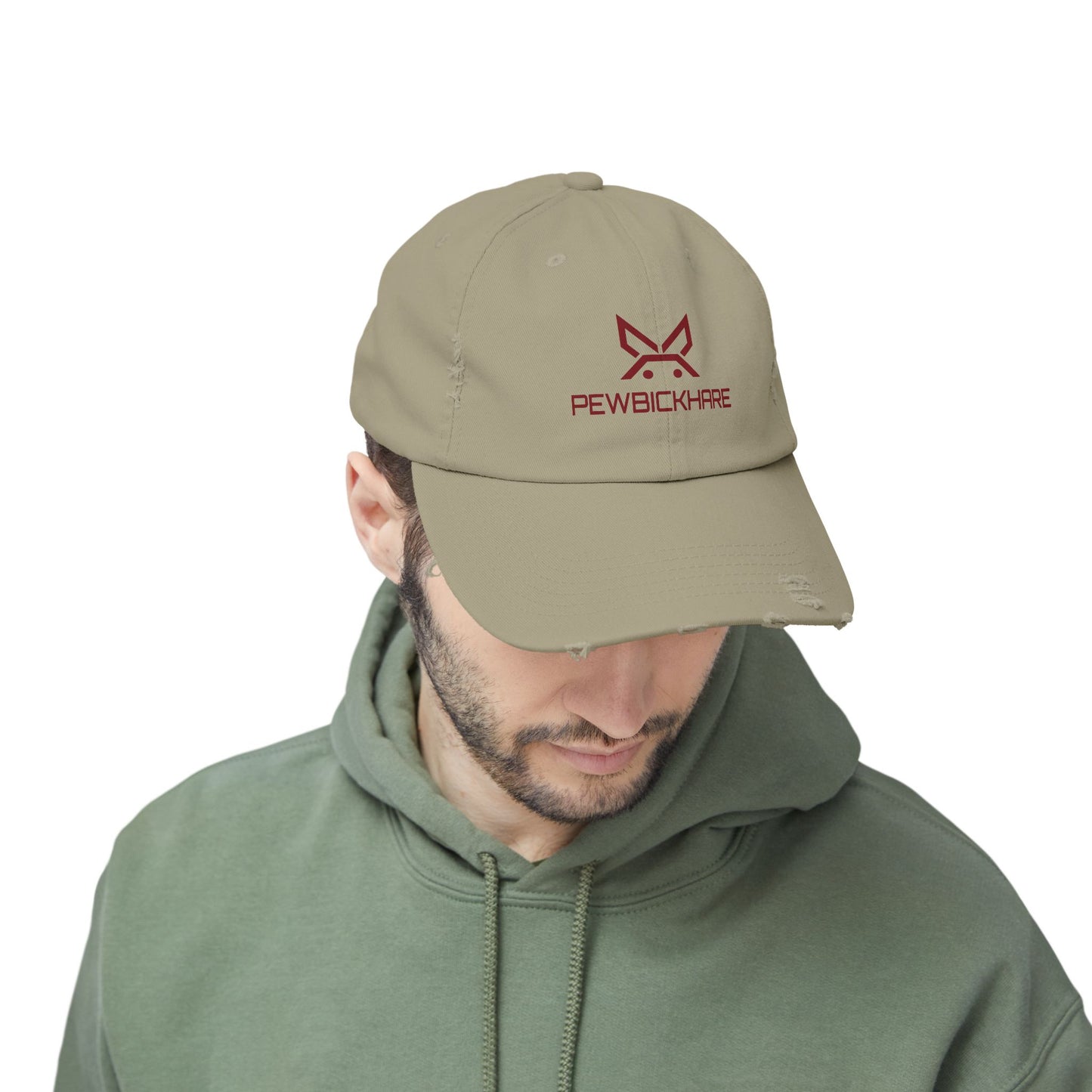 PBH - Distressed Cap - Maroon Embroidery