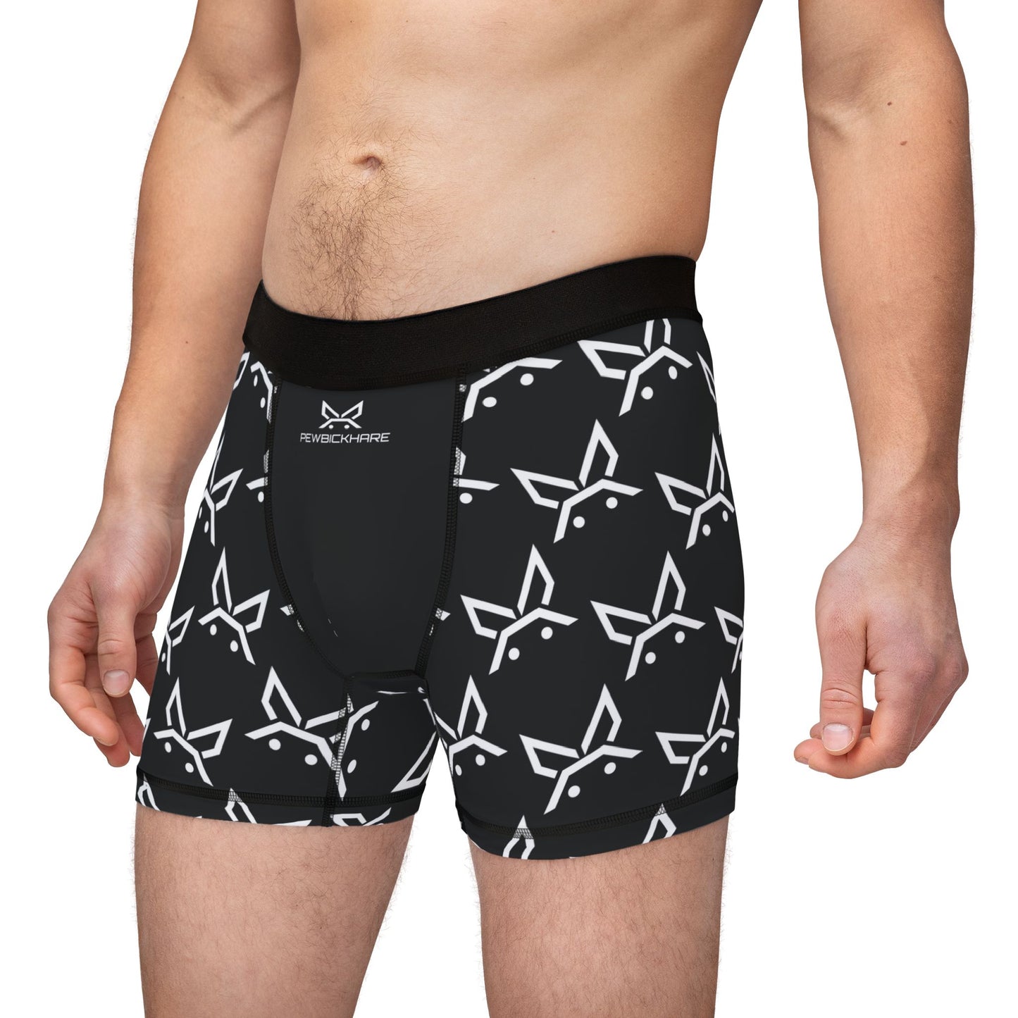PBH "PEWBICKHARE UNDERWEAR - BLACK|WHITE PATTERN" Men's Boxer Briefs