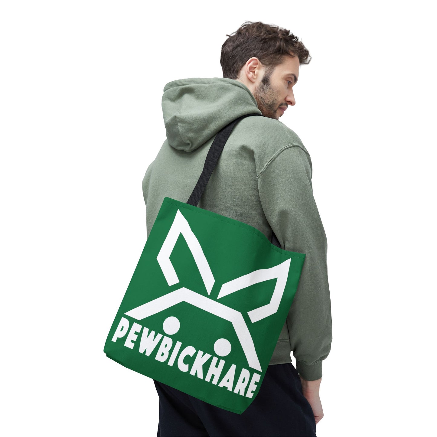 PBH 'Maxi HARE White'  Dark Green Tote Bag