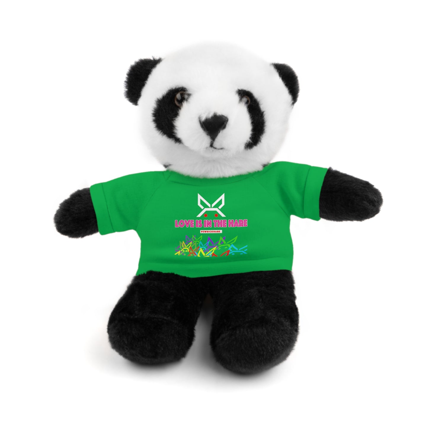 Stuffed animal with Graphic Tee - "Love Is In The Hare"