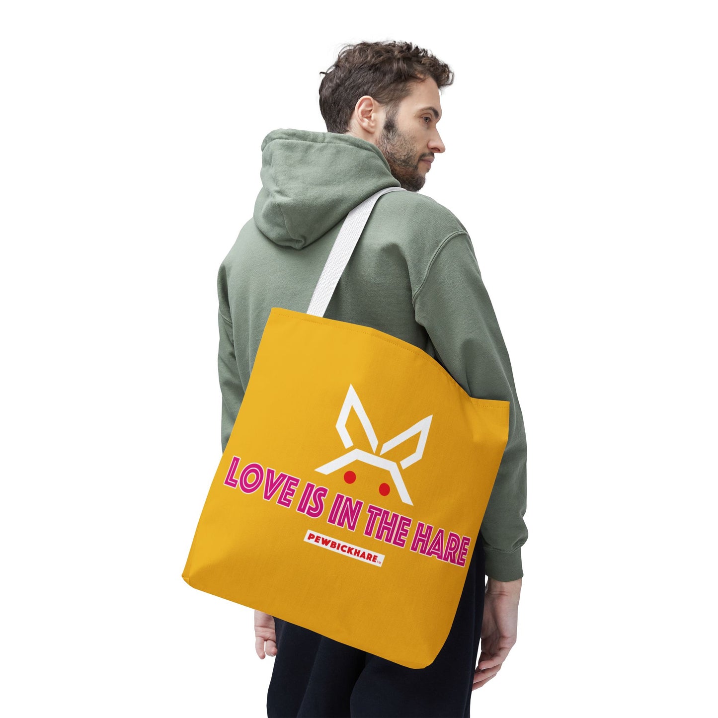 PBH 'LOVE IS IN THE HARE'  Yellow Tote Bag