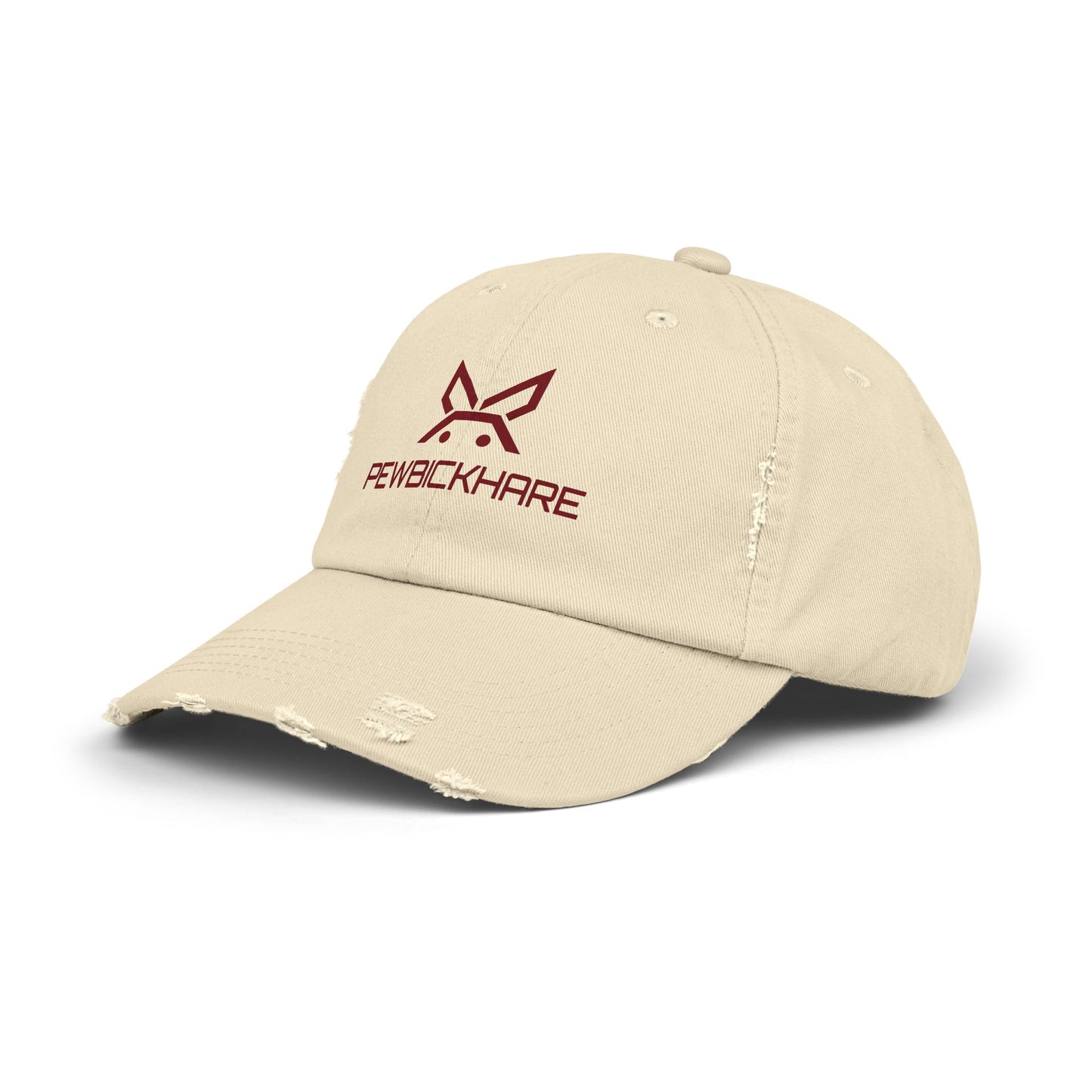 PBH - Distressed Cap - Maroon Embroidery