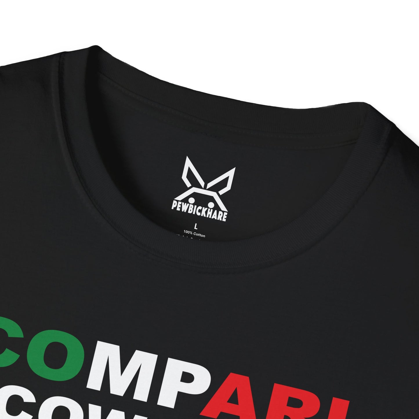 Women’s / Unisex Graphic T-Shirt – COMPARI COWGIRL – PEWBICKHARE Italian-Inspired Streetwear