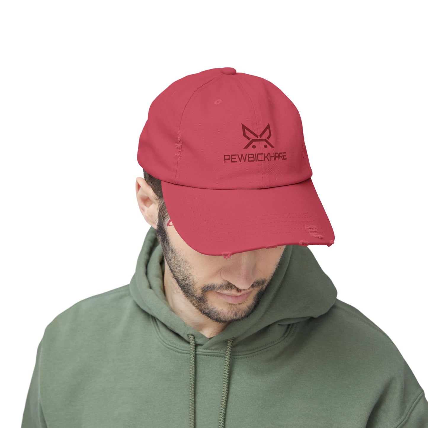 PBH - Distressed Cap - Maroon Embroidery