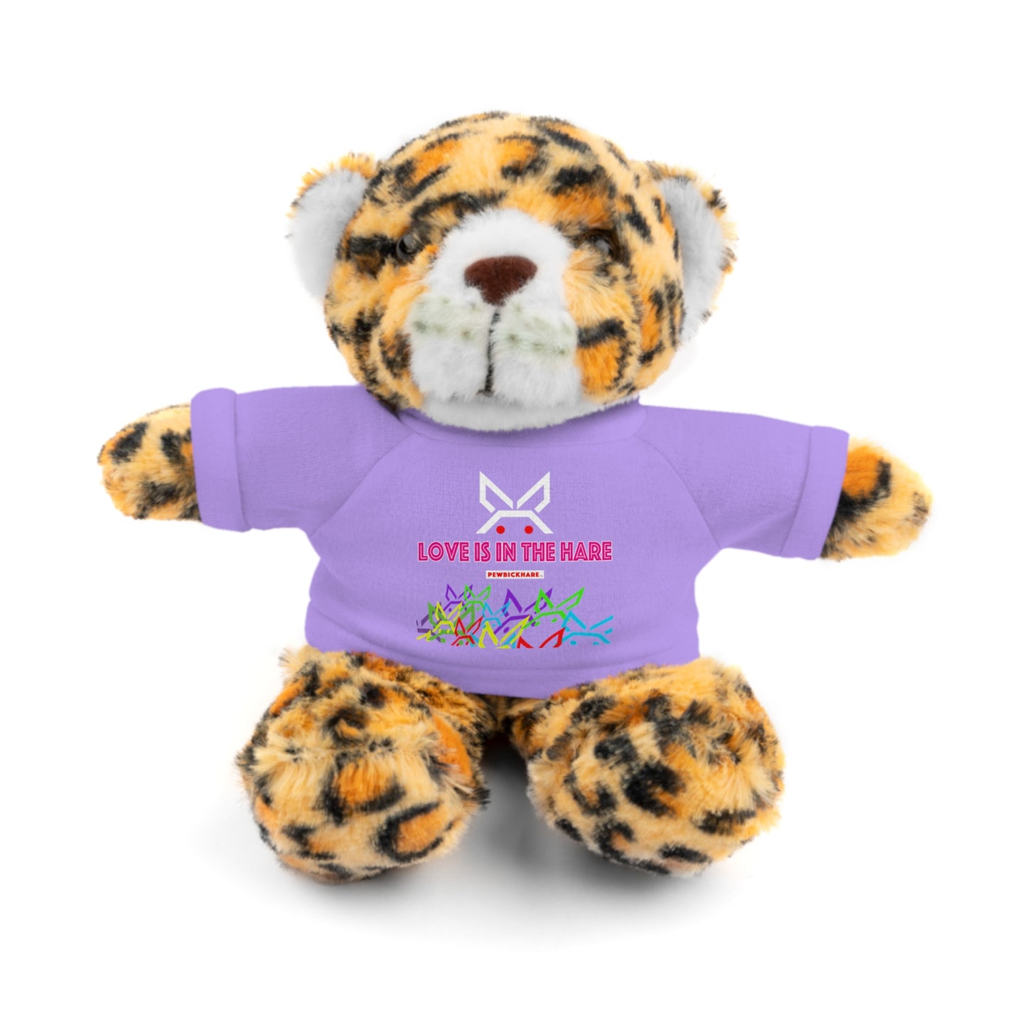 Stuffed animal with Graphic Tee - "Love Is In The Hare"
