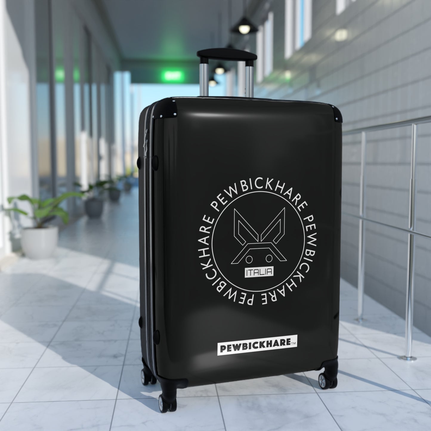 PBH - PEWBICKHARE ITALIA Design | Colorful Suitcase for Travel Lovers - SOLID BLACK