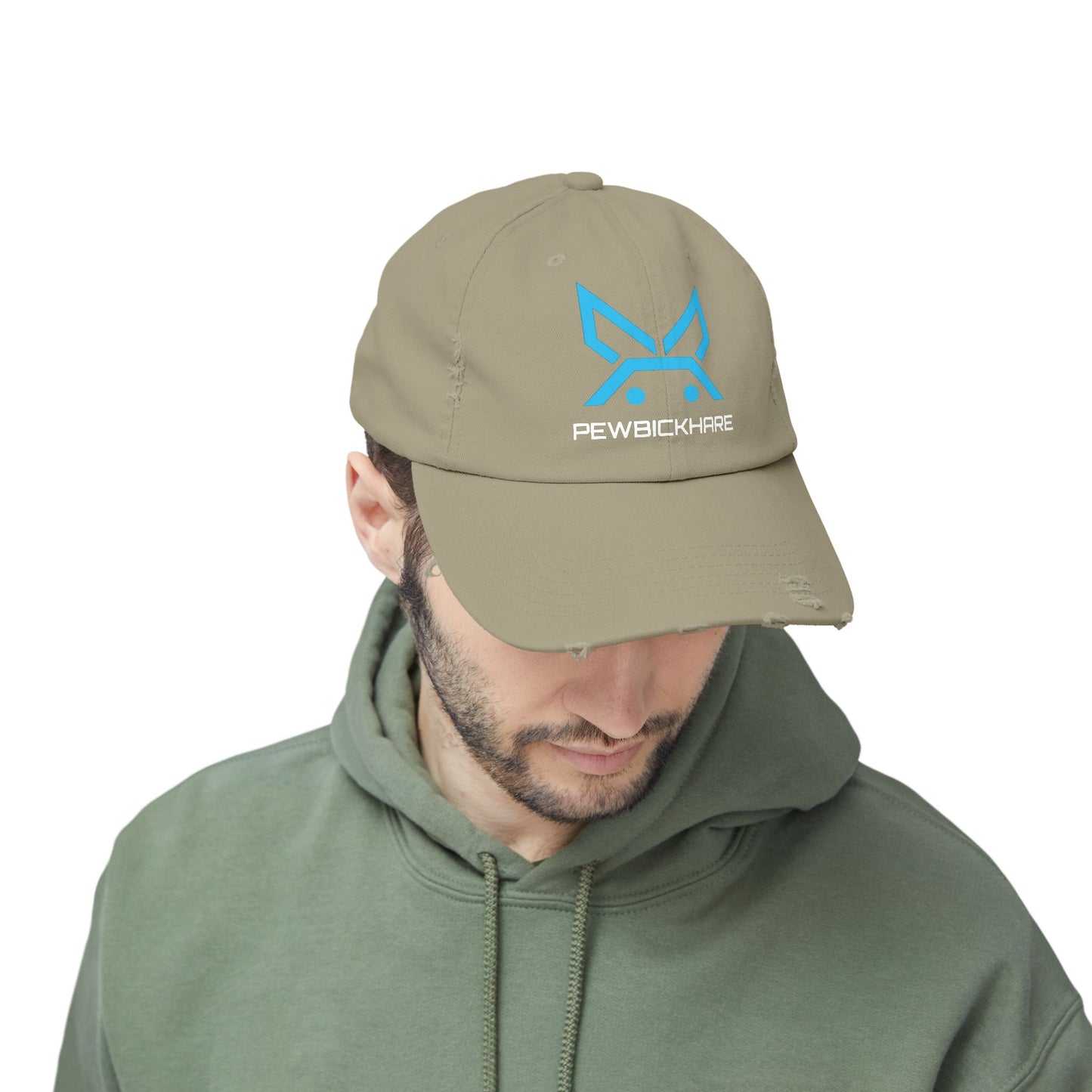 PBH - Distressed Cap - TURQUOISE / WHITE Embroidery