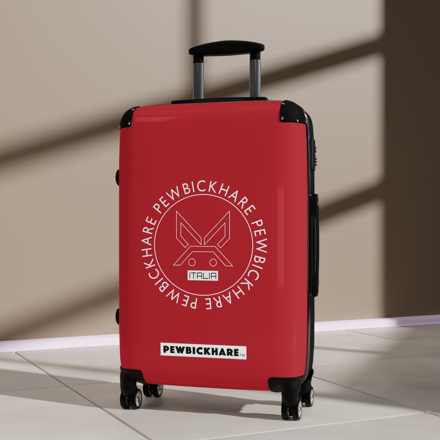 PBH - PEWBICKHARE ITALIA Design | Colorful Suitcase for Travel Lovers - SOLID RED