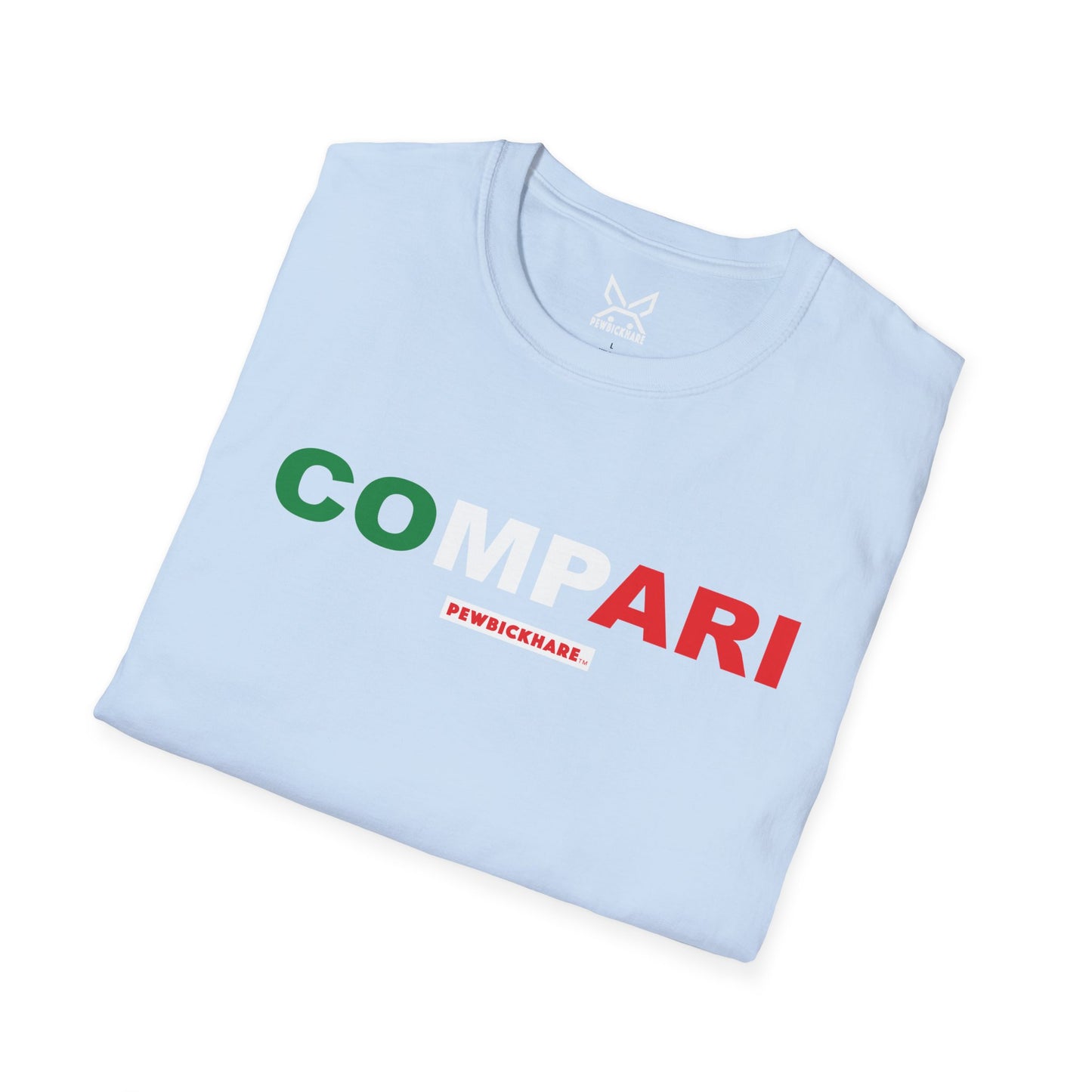 Men’s / Unisex Graphic T-Shirt – COMPARI MINIMALIST – PEWBICKHARE Italian-Inspired Streetwear