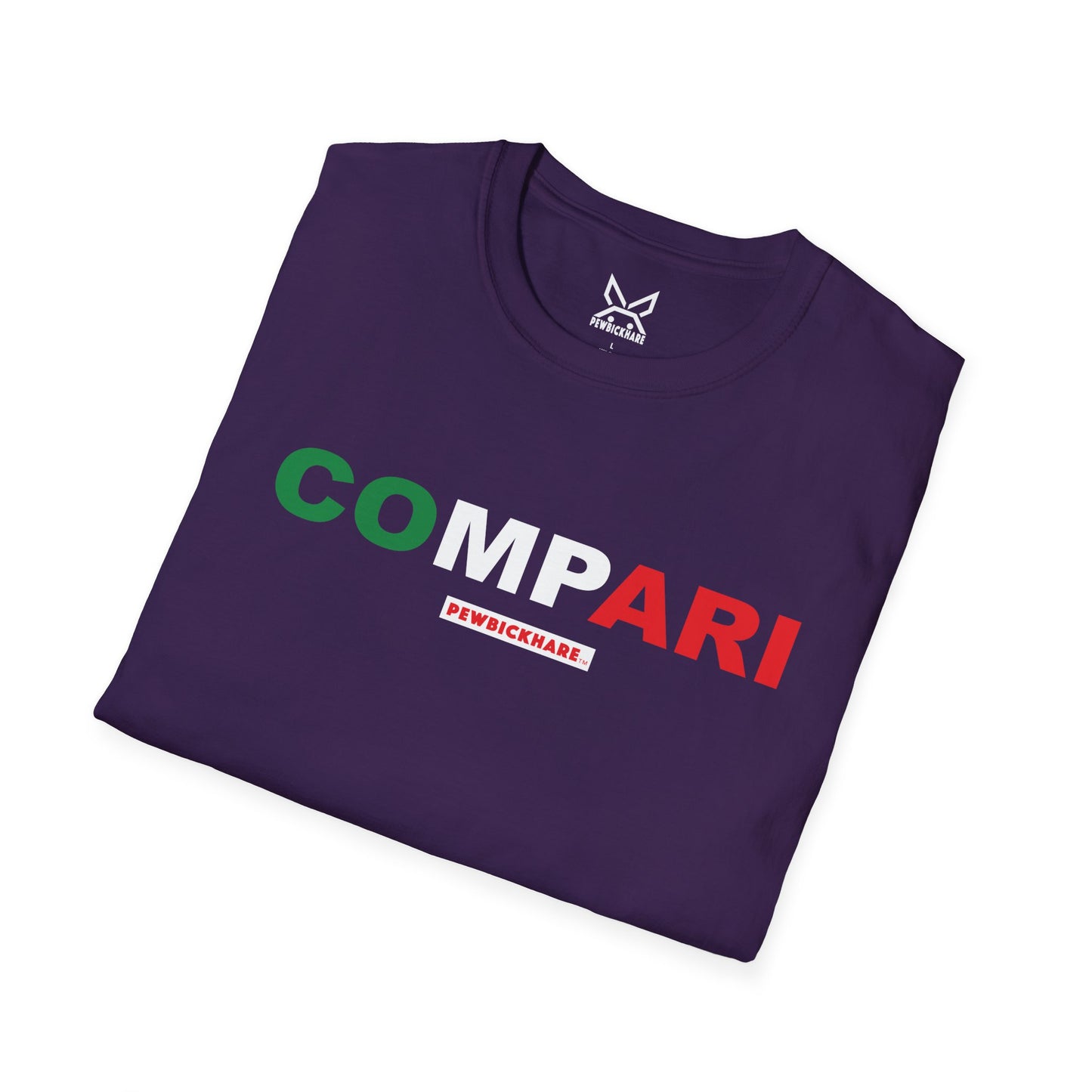 Men’s / Unisex Graphic T-Shirt – COMPARI MINIMALIST – PEWBICKHARE Italian-Inspired Streetwear