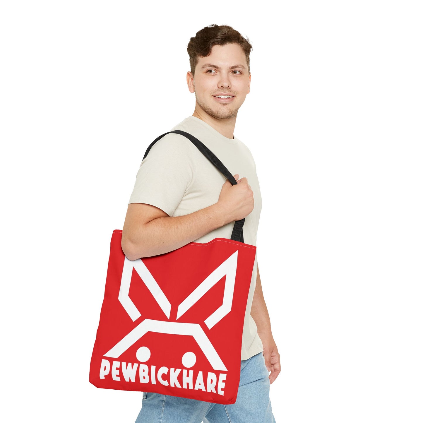 PBH 'Maxi HARE White'  Red Tote Bag