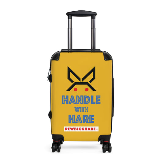 PBH - HANDLE WITH HARE Design | Colorful Suitcase for Travel Lovers - Yellow