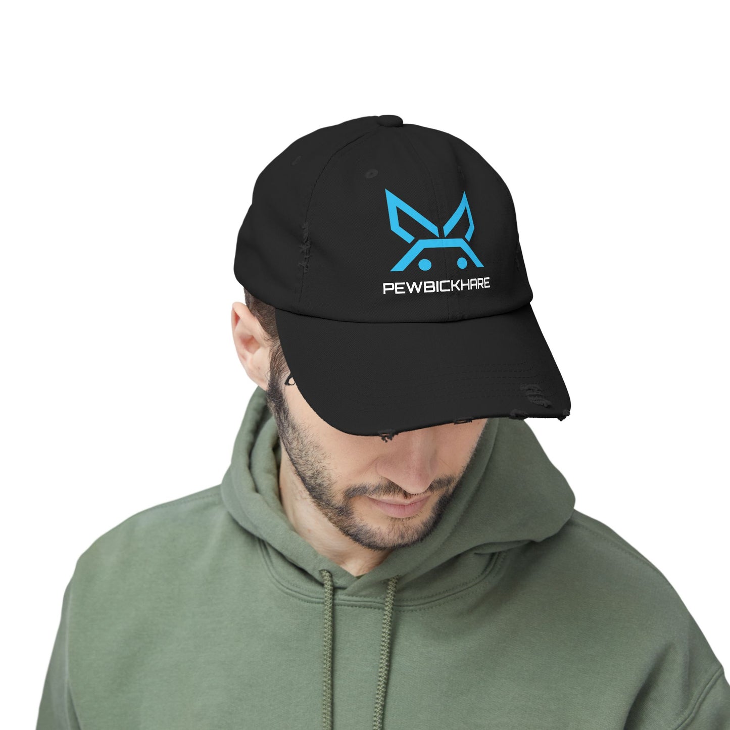 PBH - Distressed Cap - TURQUOISE / WHITE Embroidery
