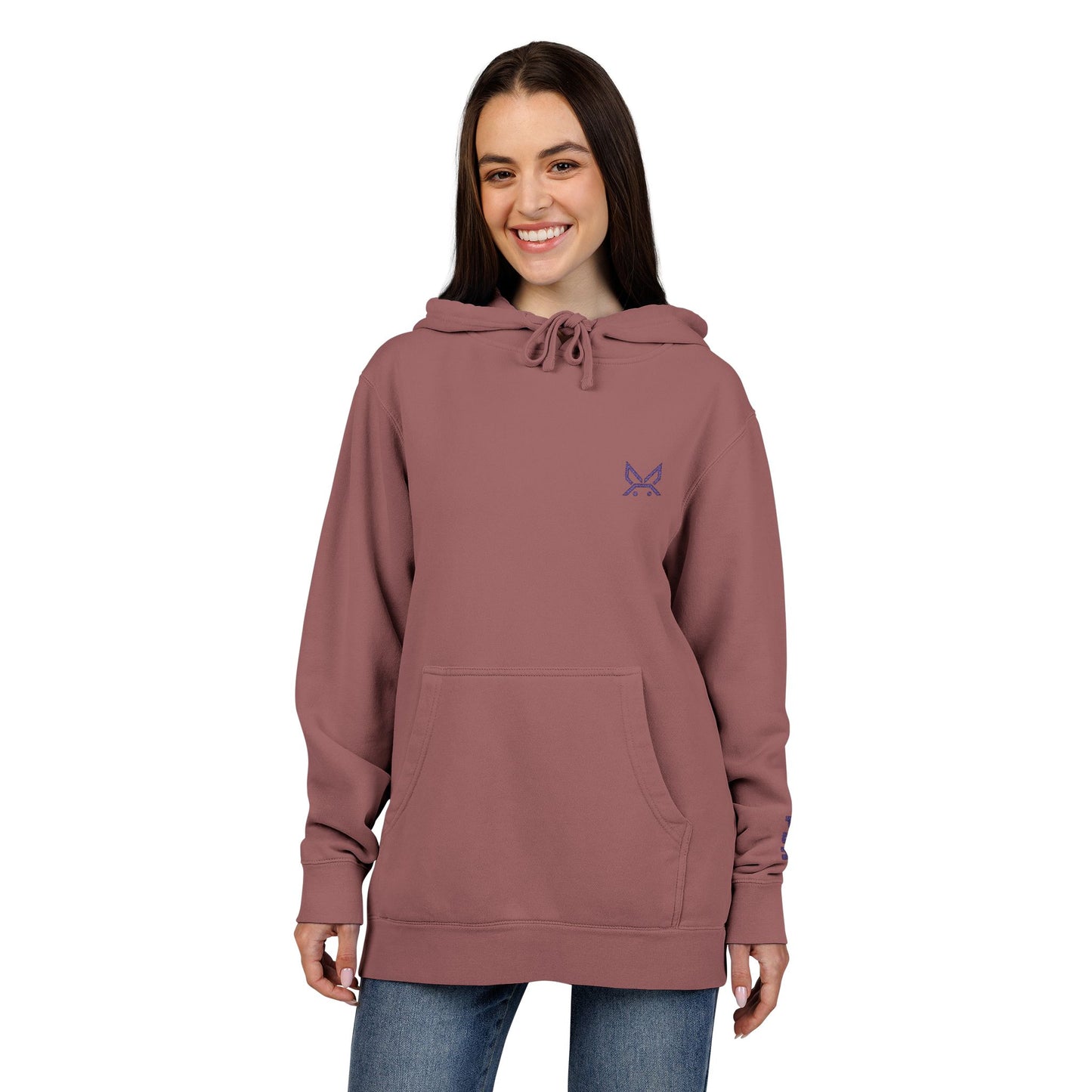 PBH - Pigment Dyed Embroidered Unisex Designer Hoodie (Large chest & Wrist Embroidery)