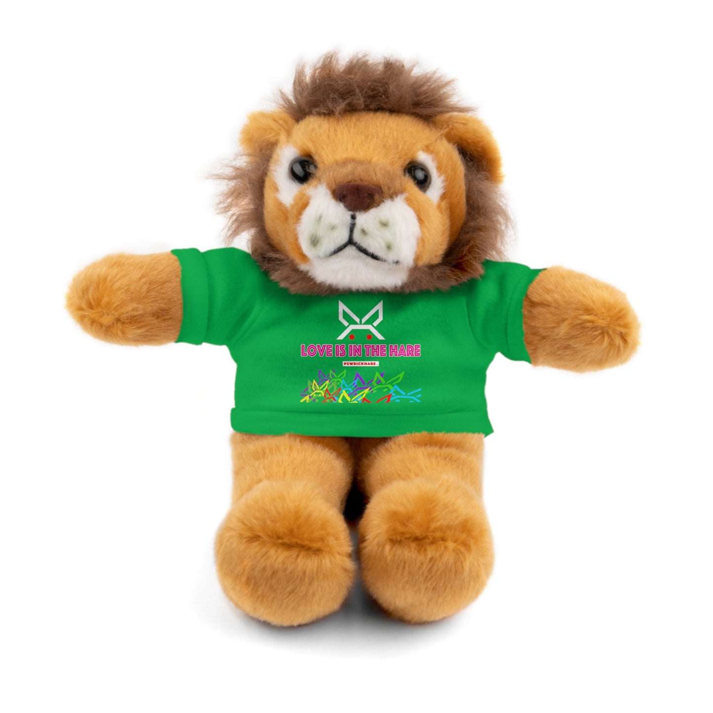 Stuffed animal with Graphic Tee - "Love Is In The Hare"