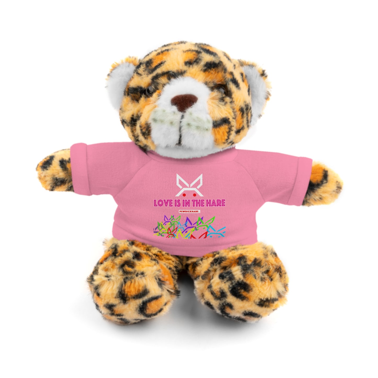 Stuffed animal with Graphic Tee - "Love Is In The Hare"