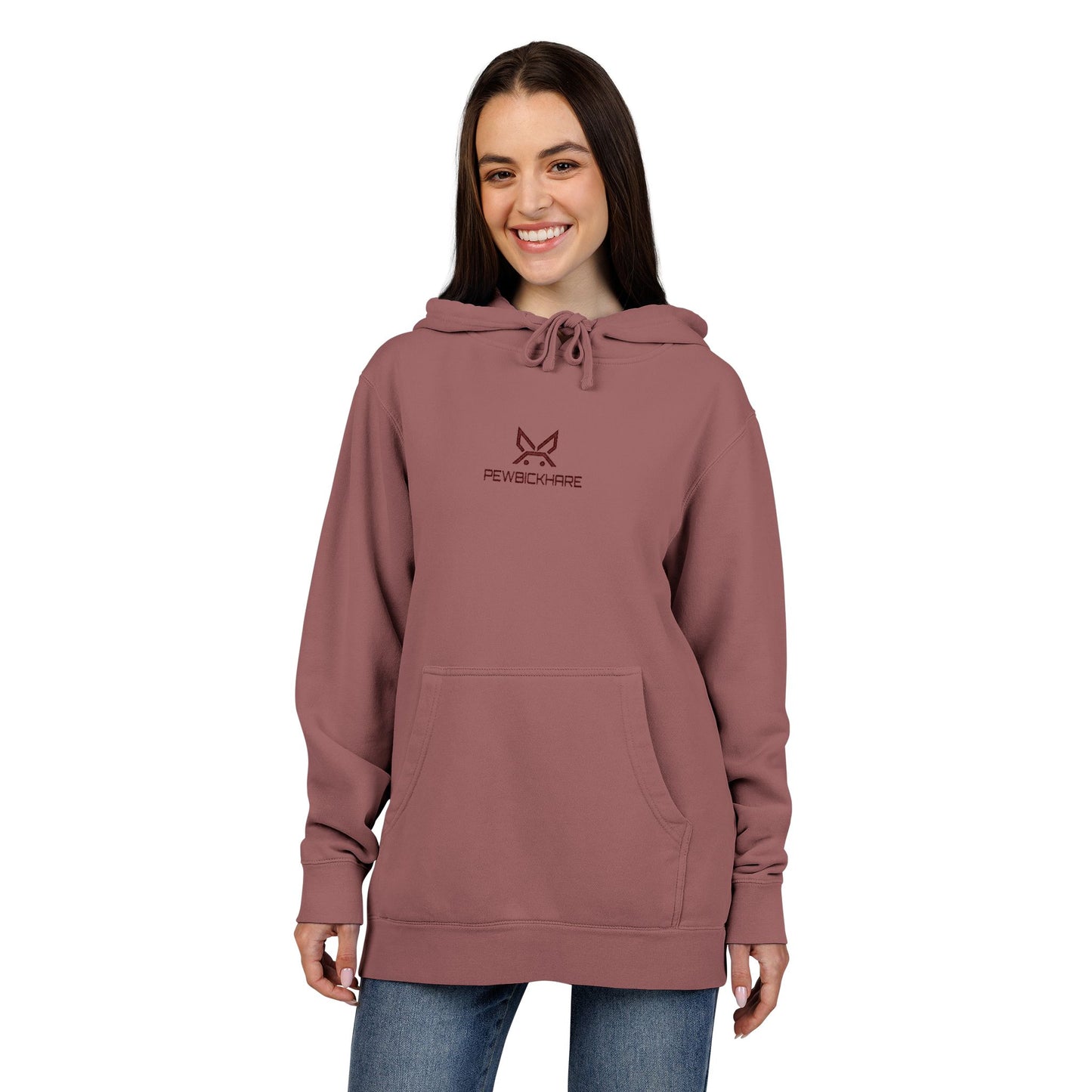 PBH - Pigment Dyed Embroidered Unisex Designer Hoodie (Large Maroon chest Embroidery)