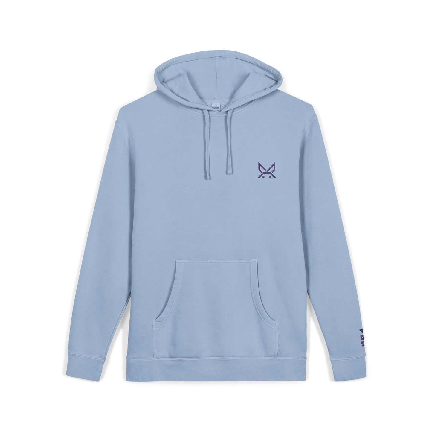 PBH - Pigment Dyed Embroidered Unisex Designer Hoodie (Large chest & Wrist Embroidery)