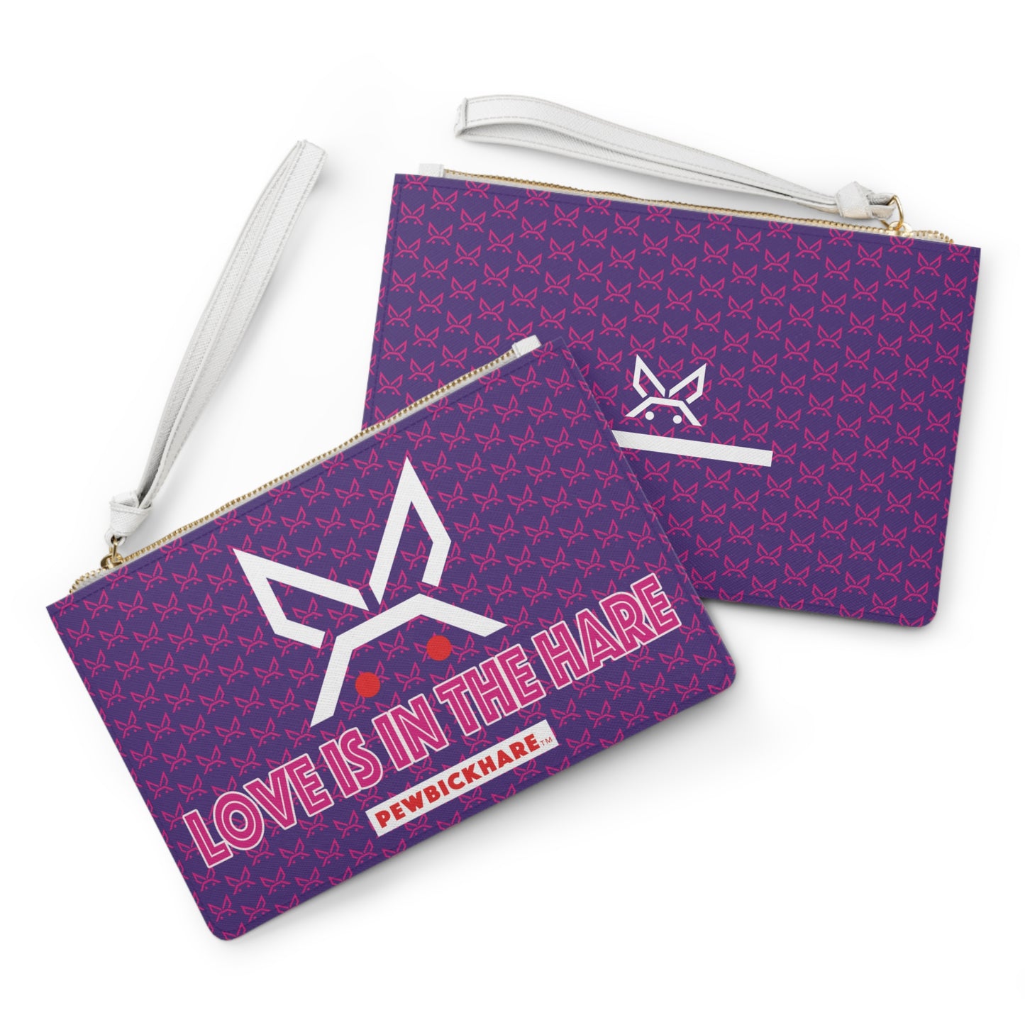 PBH Dark Purple Clutch Bag - "Love is in the  Hare".