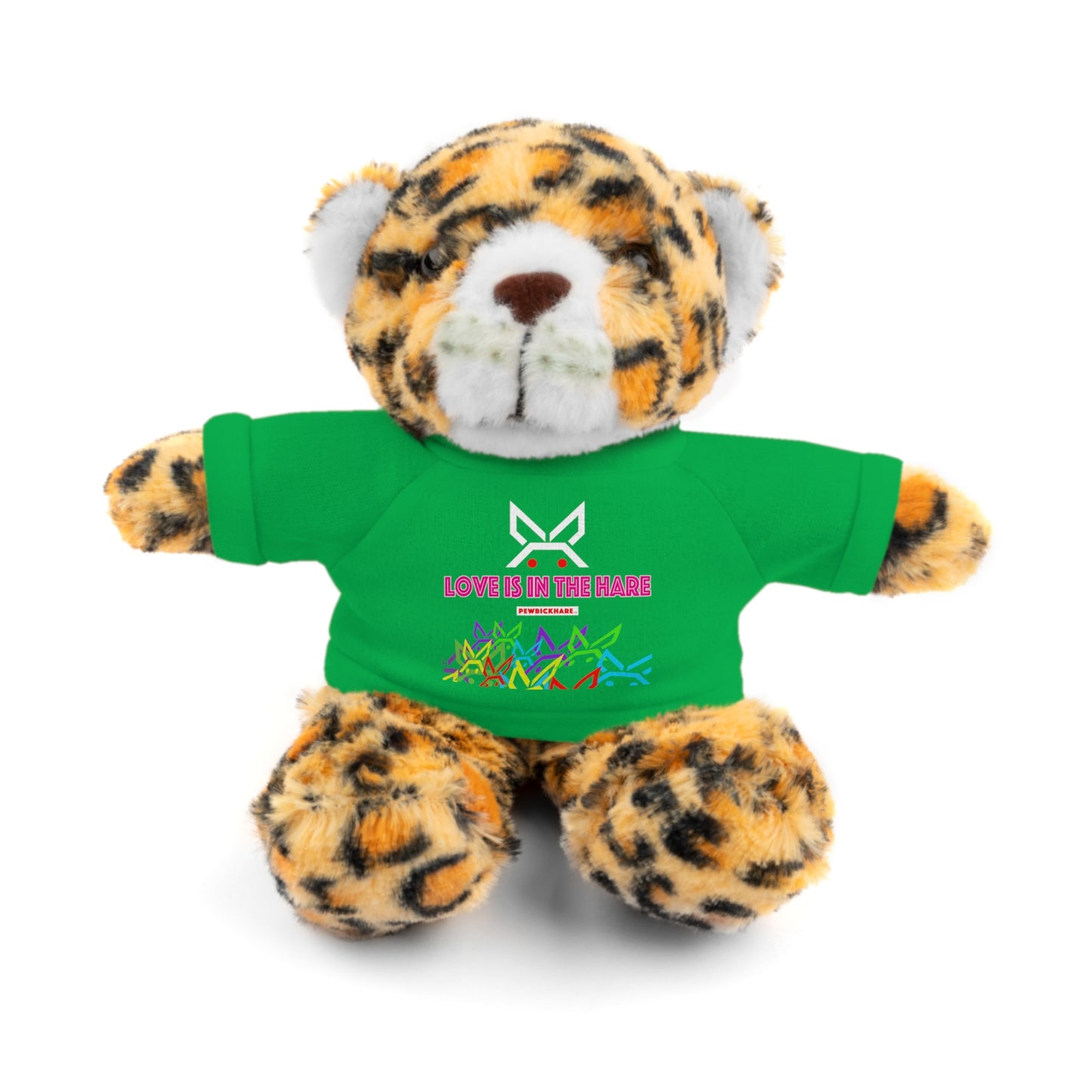 Stuffed animal with Graphic Tee - "Love Is In The Hare"