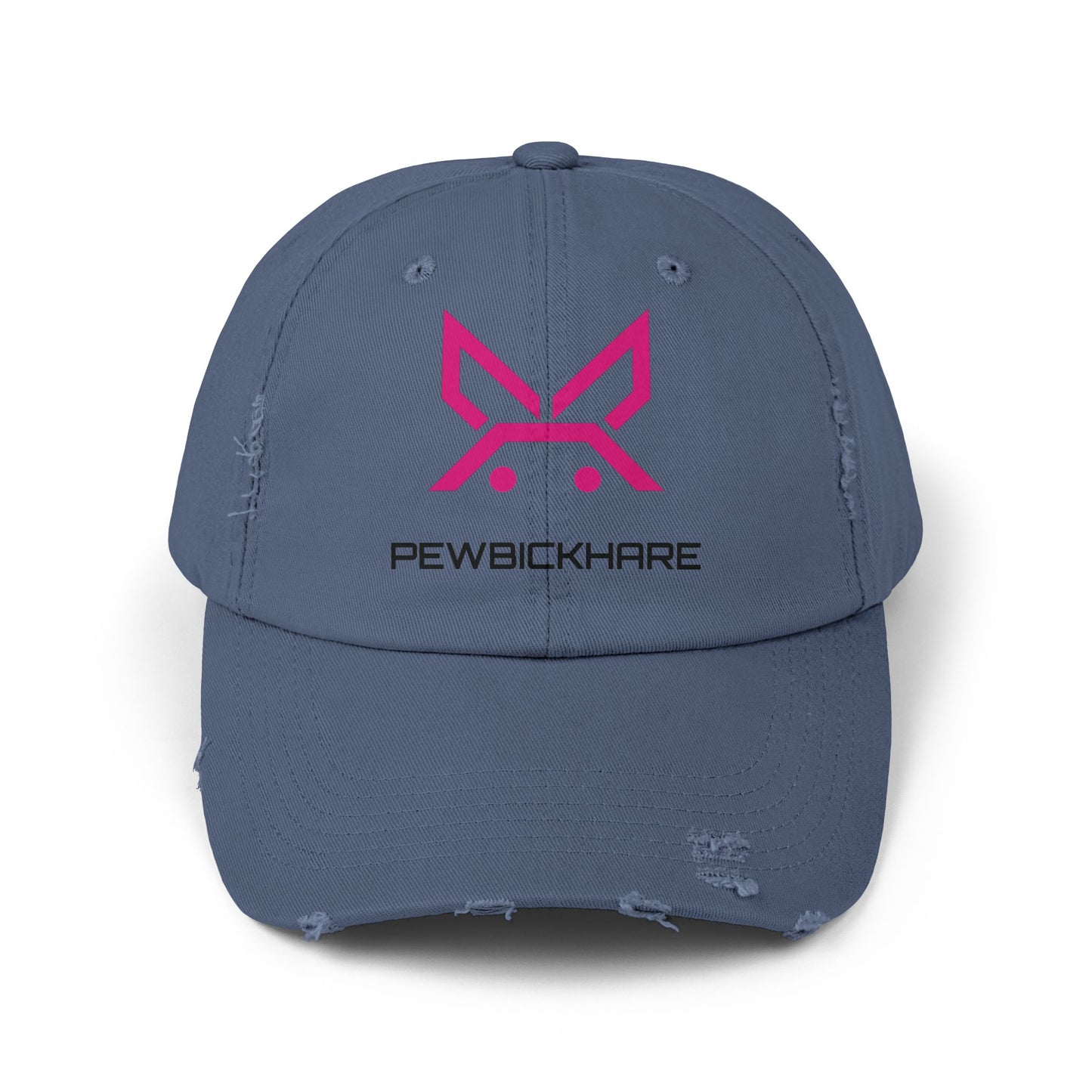 PBH - Distressed Cap - Pink / Black Embroidery