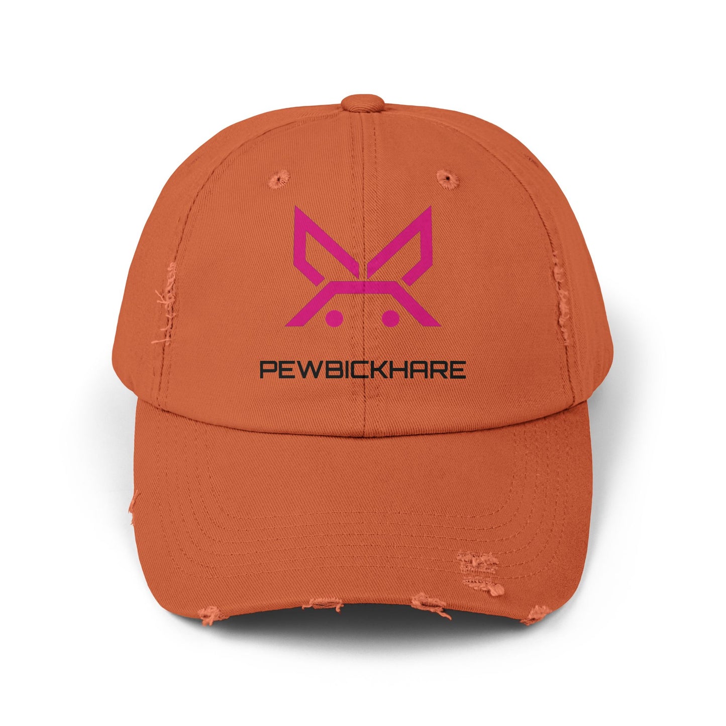 PBH - Distressed Cap - Pink / Black Embroidery