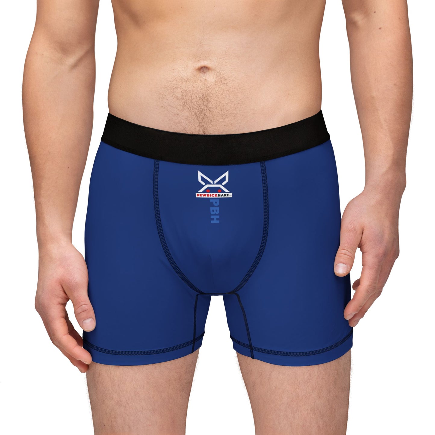 PBH "PBH UNDERWEAR - BLUE|WHITE STRIPE" Men's Boxer Briefs