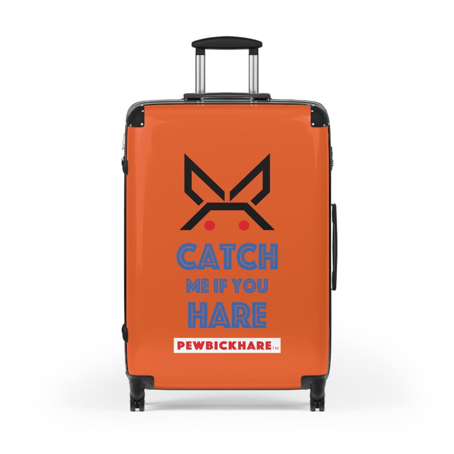 PBH - CATCH ME IF YOU HARE Design | Colorful Suitcase for Travel Lovers - ORANGE
