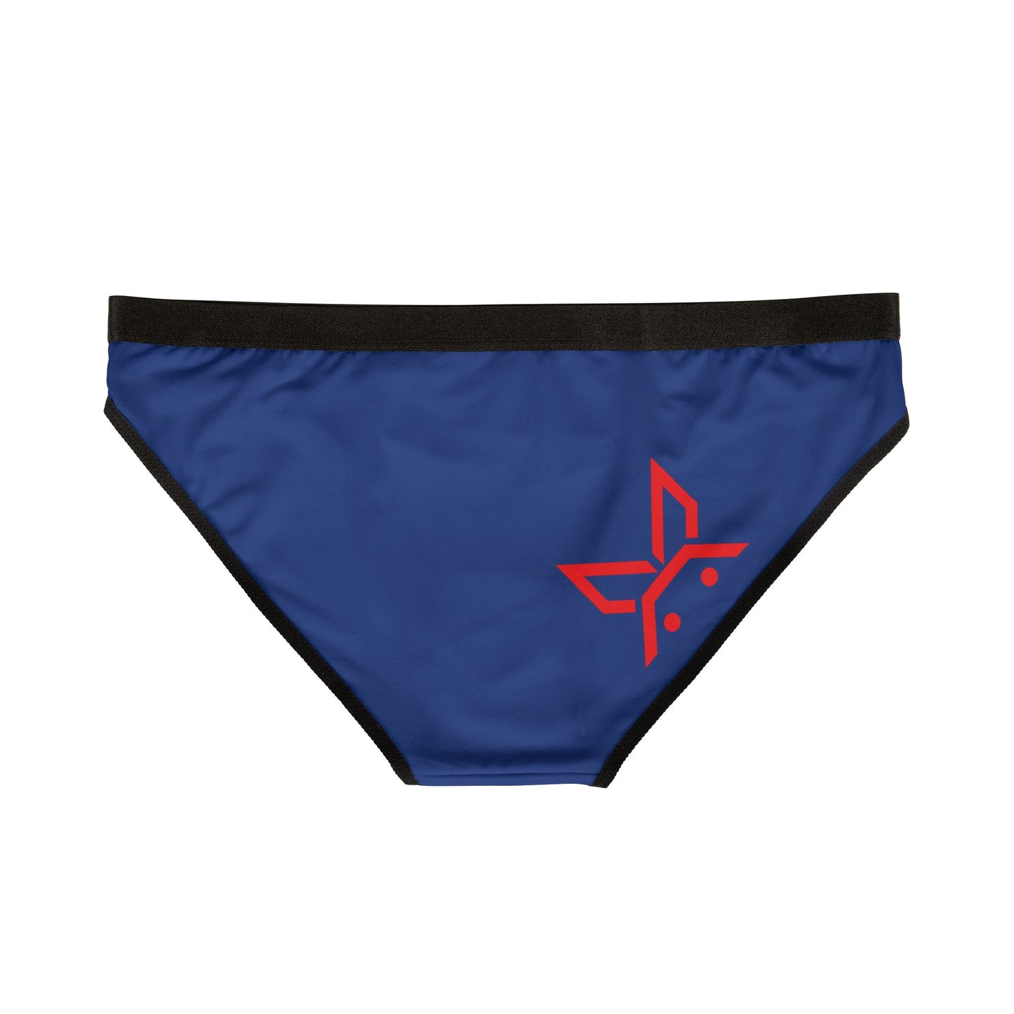 PEWBICKHARE UNDERWEAR: Blue Women's Bikini Underwear with Red Hare Buttock Graphic