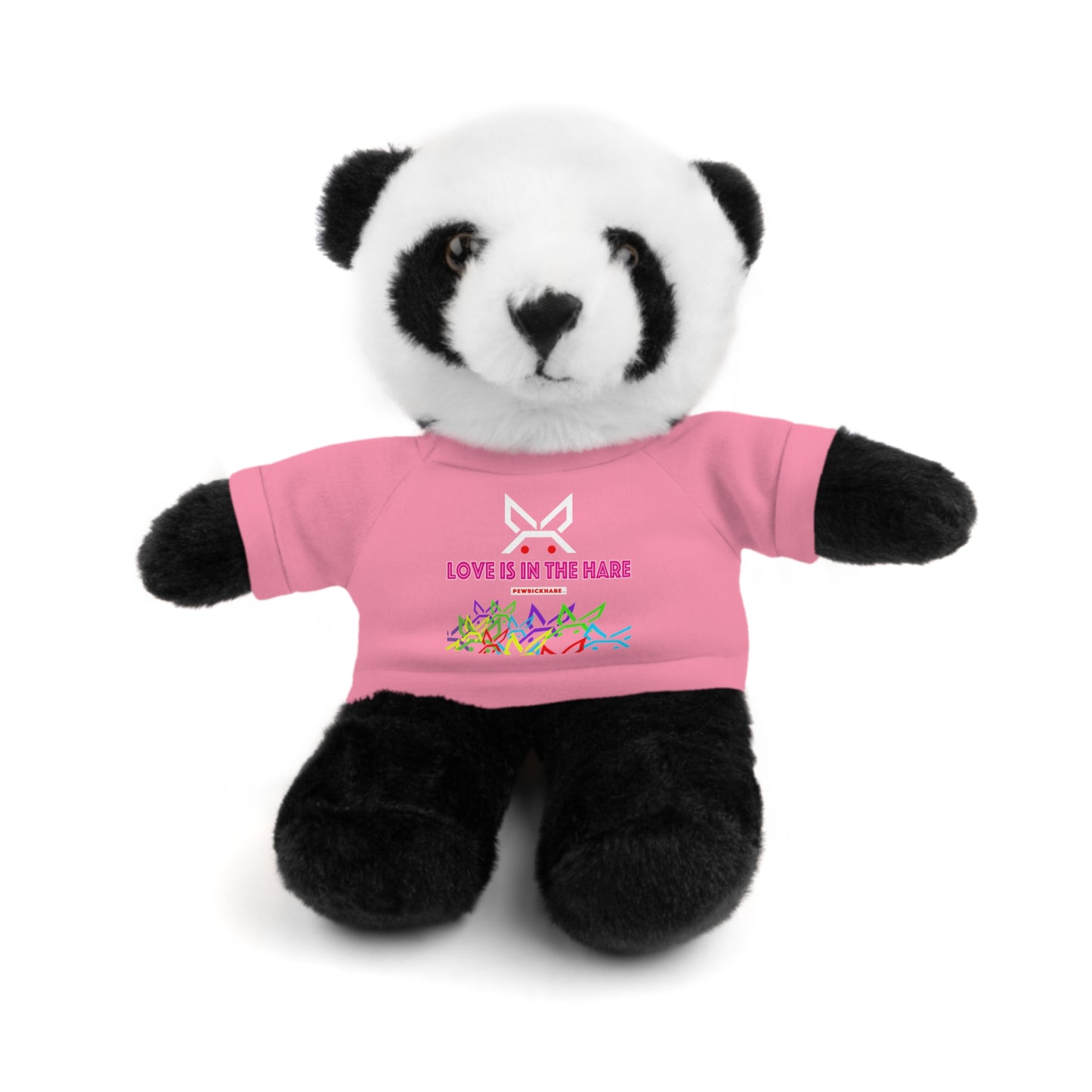 Stuffed animal with Graphic Tee - "Love Is In The Hare"