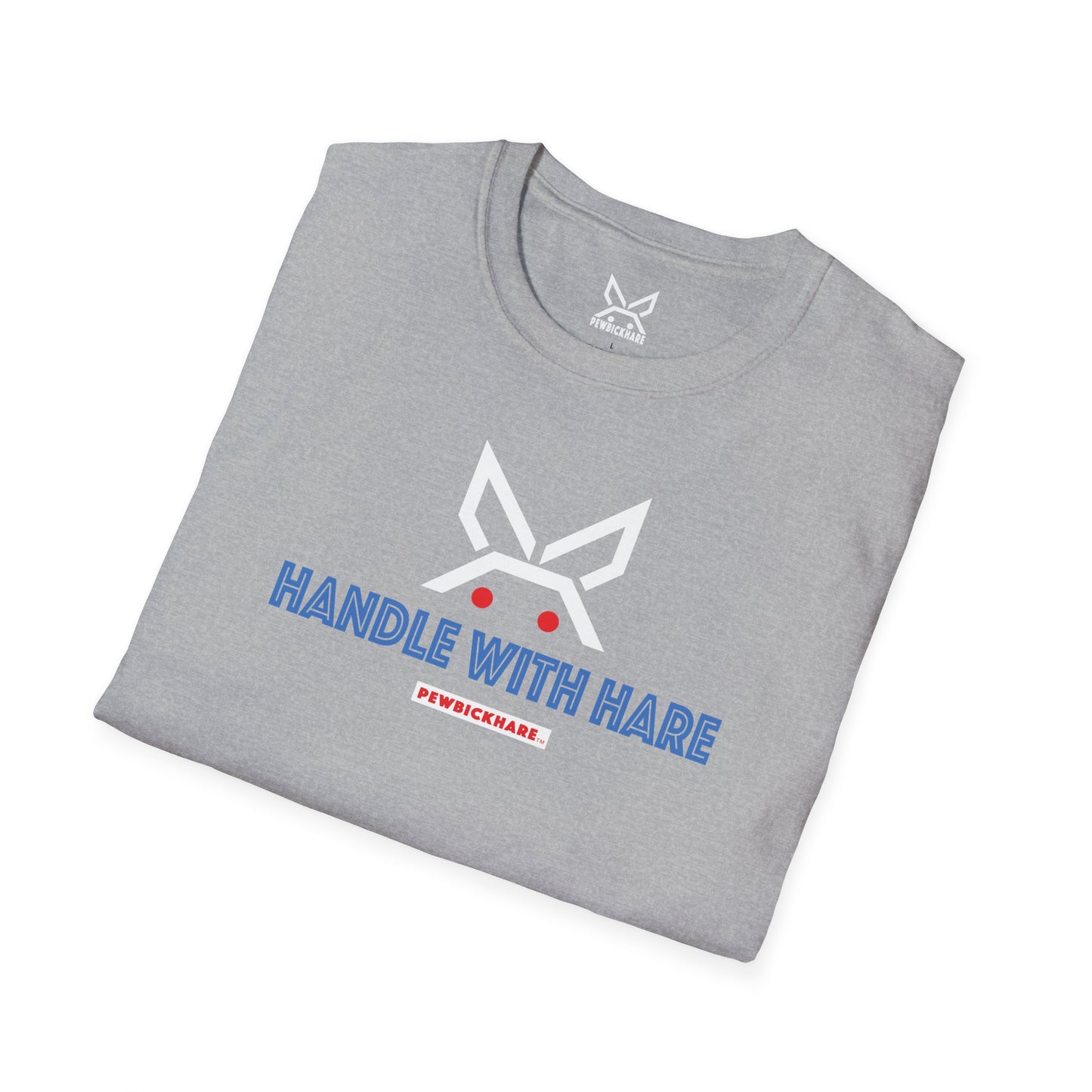 PBH "HANDLE WITH HARE" - (white edition) - Original Unisex Cotton T-shirt