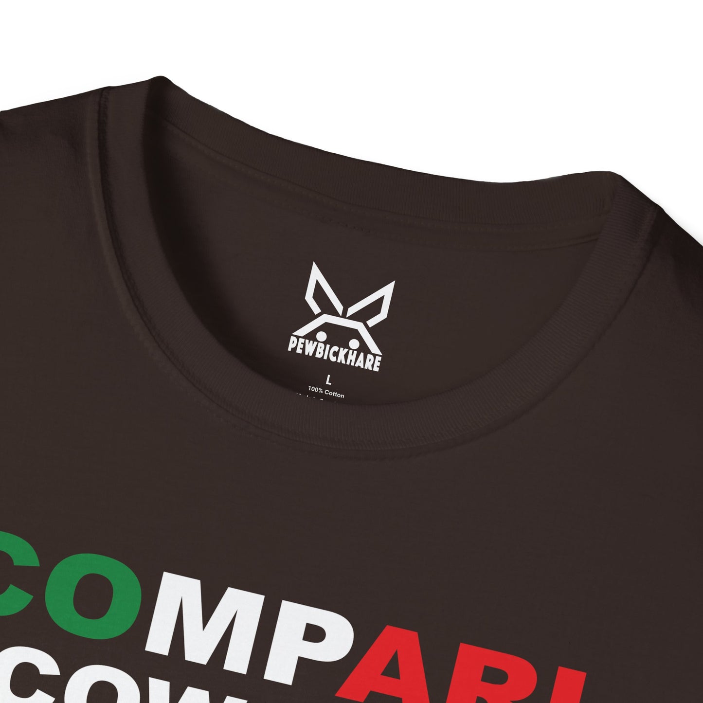 Women’s / Unisex Graphic T-Shirt – COMPARI COWGIRL – PEWBICKHARE Italian-Inspired Streetwear