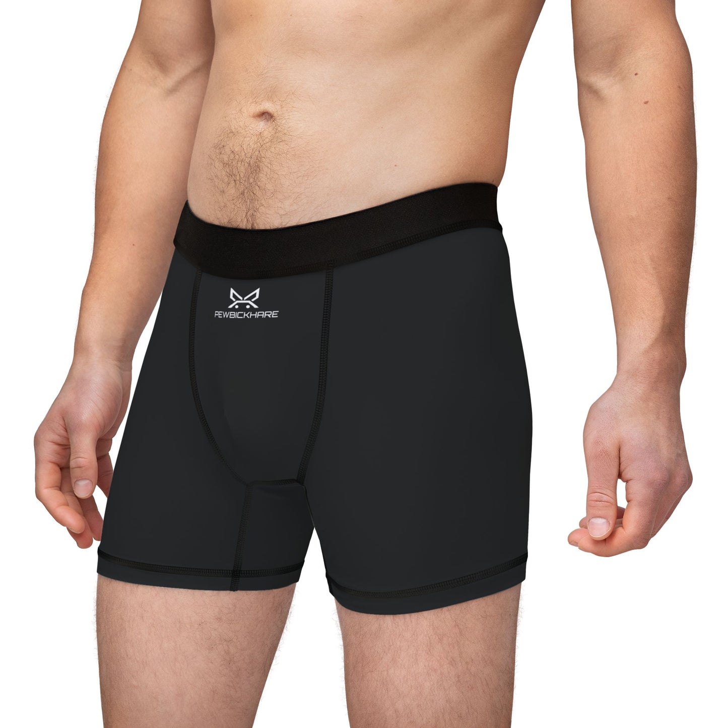 PBH "PEWBICKHARE UNDERWEAR - BLACK|WHITE LOGO" Men's Boxer Briefs