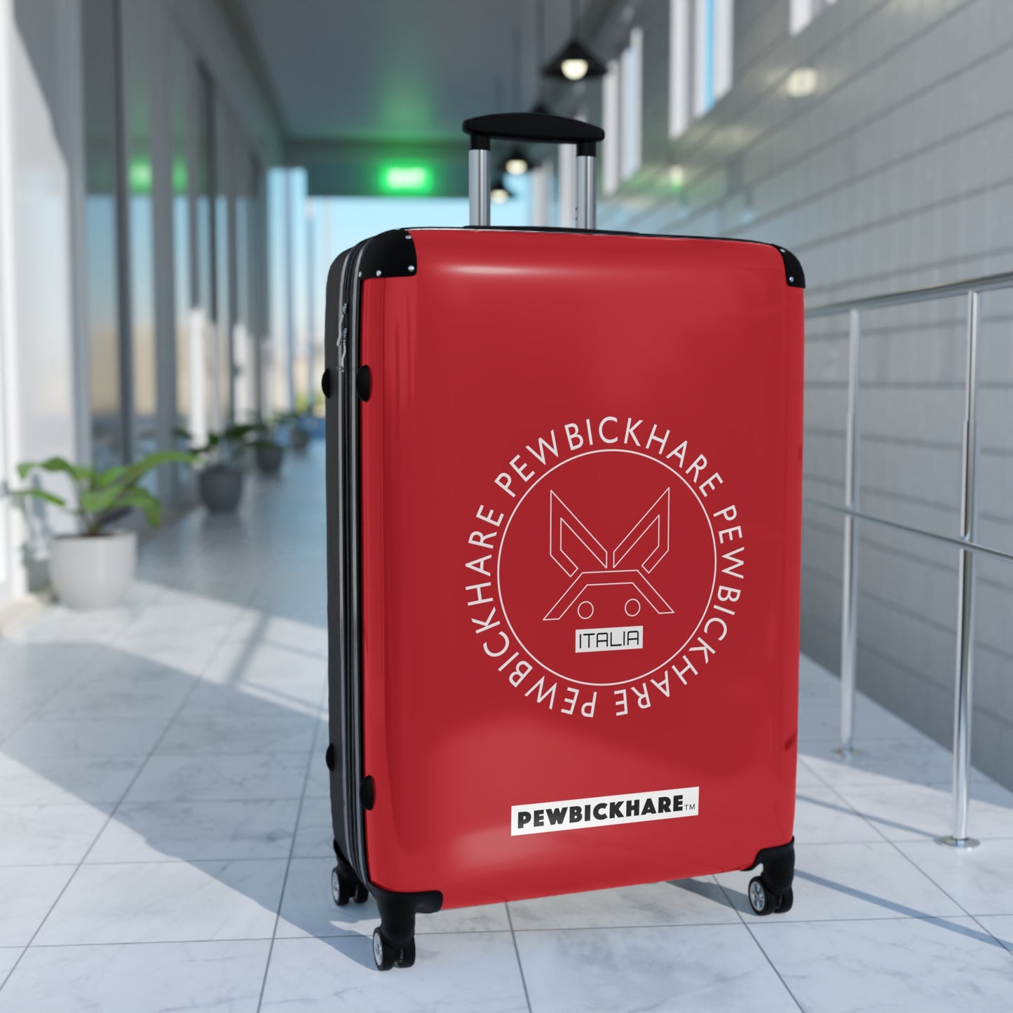 PBH - PEWBICKHARE ITALIA Design | Colorful Suitcase for Travel Lovers - SOLID RED