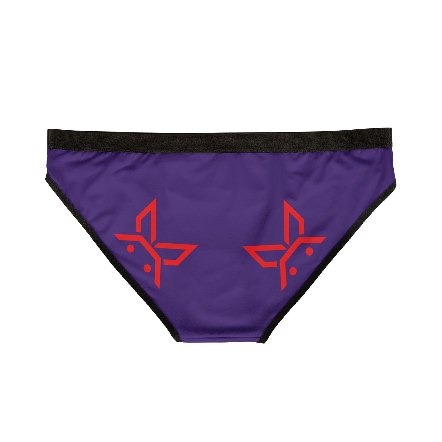 PEWBICKHARE UNDERWEAR: Purple Women's Bikini Underwear with Double Red Hare Buttock Graphic