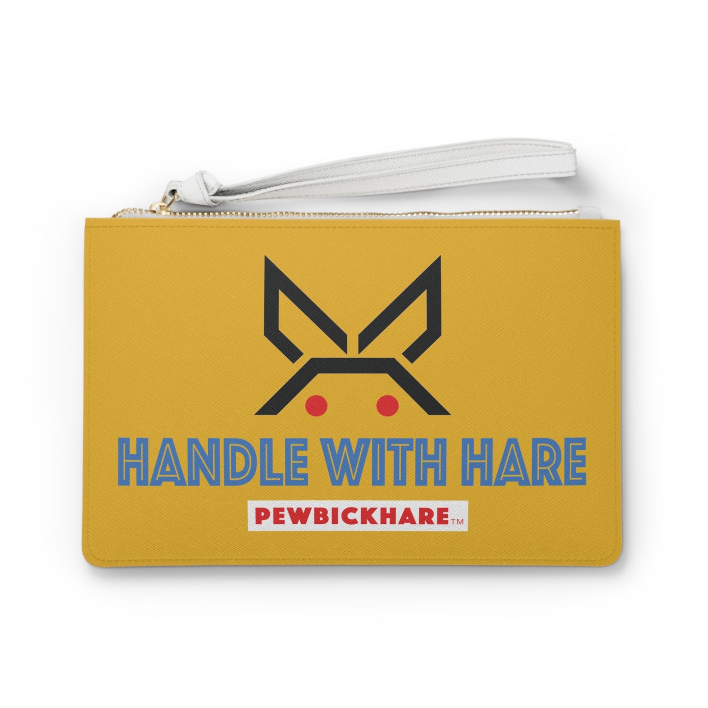 PBH Yellow Clutch Bag - "Handle with Hare"