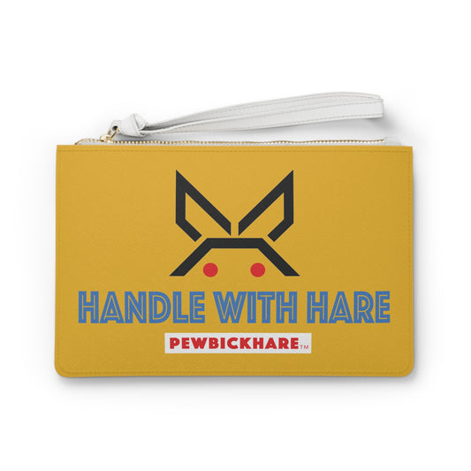 PBH Yellow Clutch Bag - "Handle with Hare"