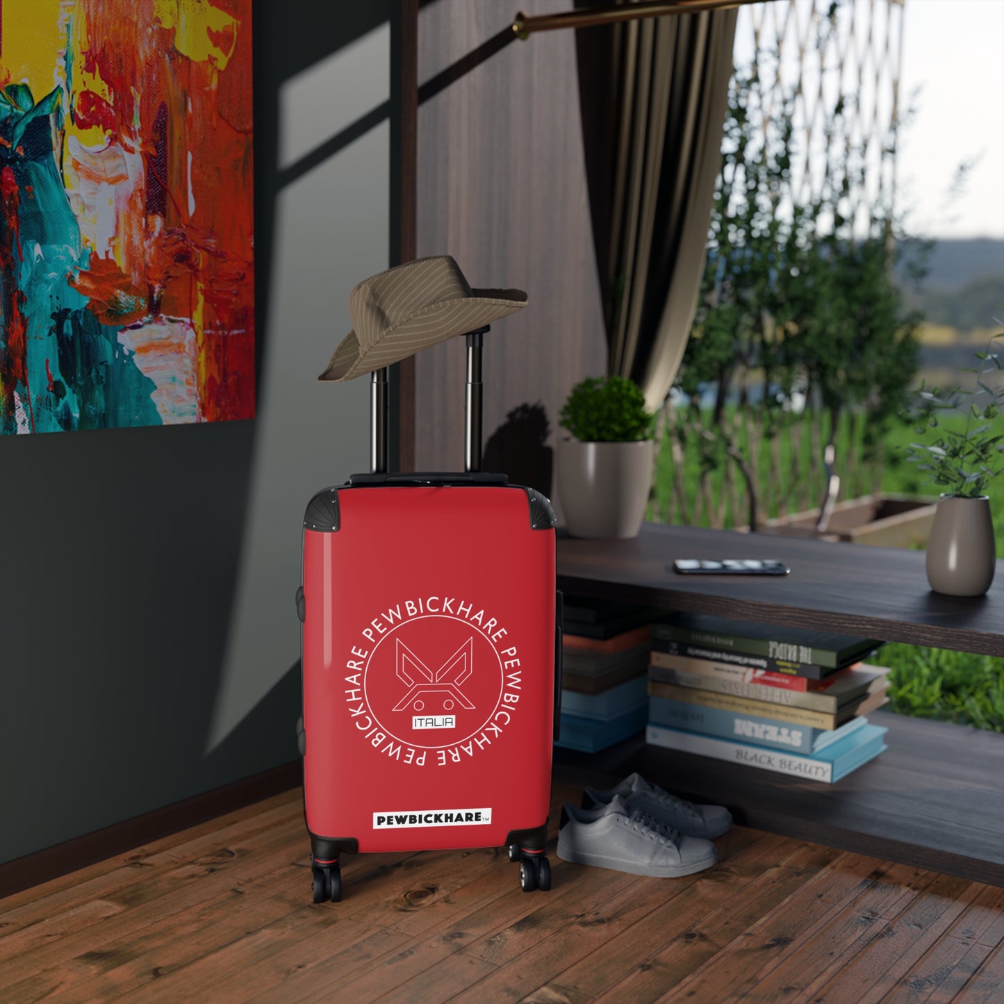 PBH - PEWBICKHARE ITALIA Design | Colorful Suitcase for Travel Lovers - SOLID RED