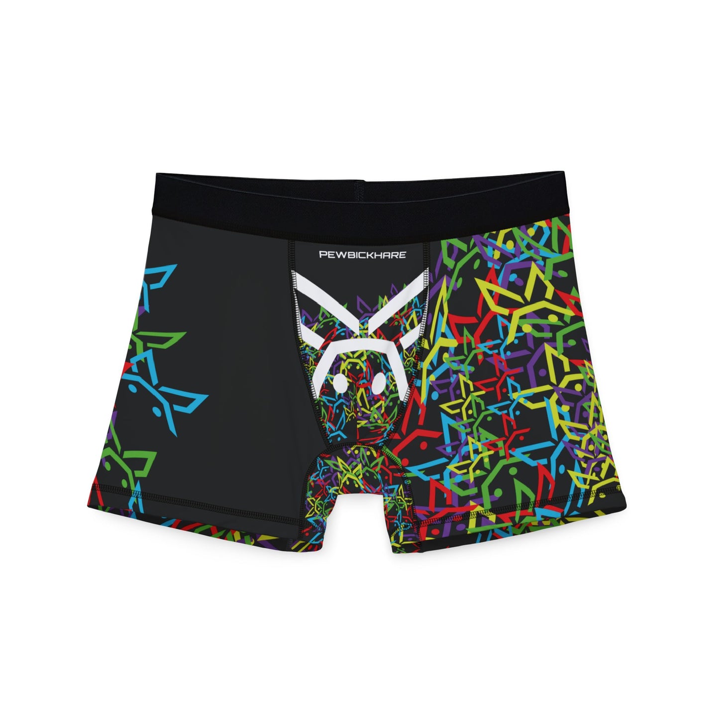 PBH "PEWBICKHARE UNDERWEAR" Neon HARE Pattern Men's Boxer Briefs