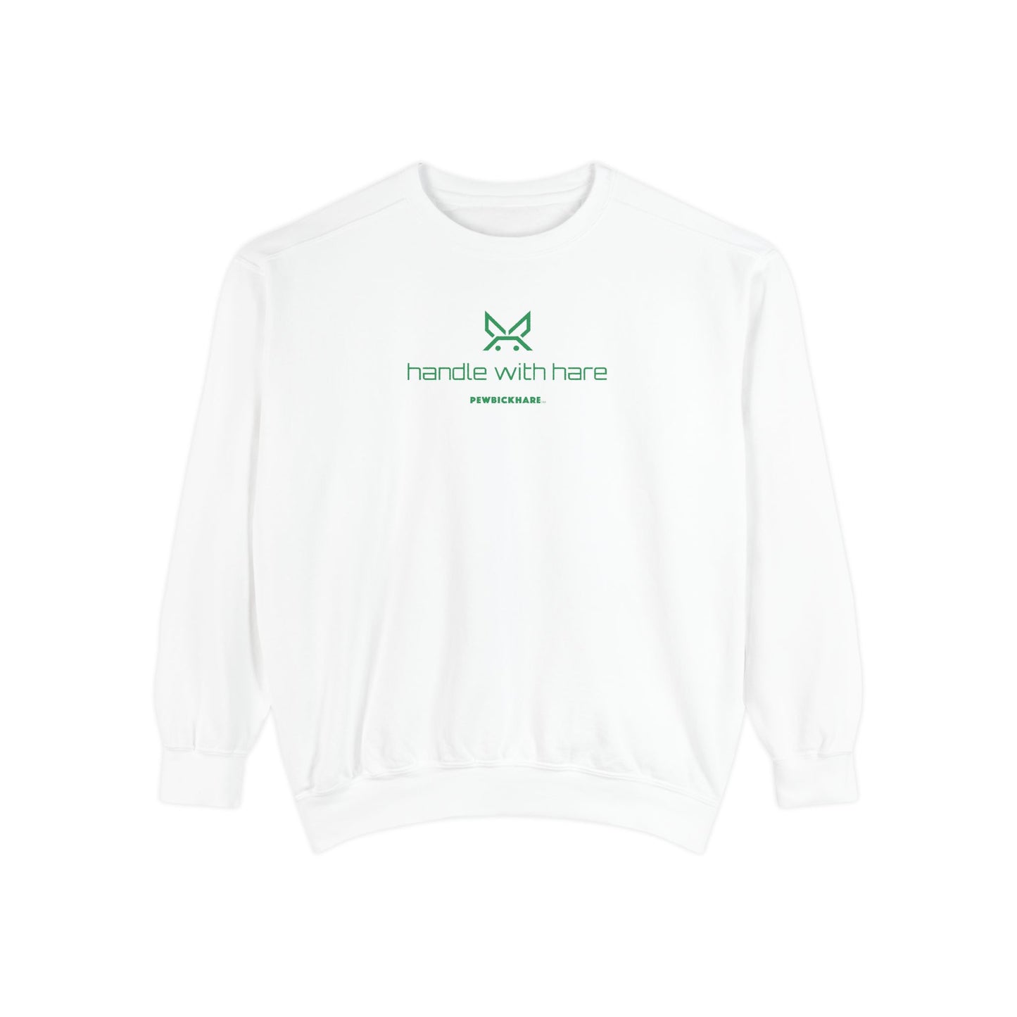 PBH - 'Handle with Hare' (Printed) Design, Unisex Garment-Dyed Sweatshirt
