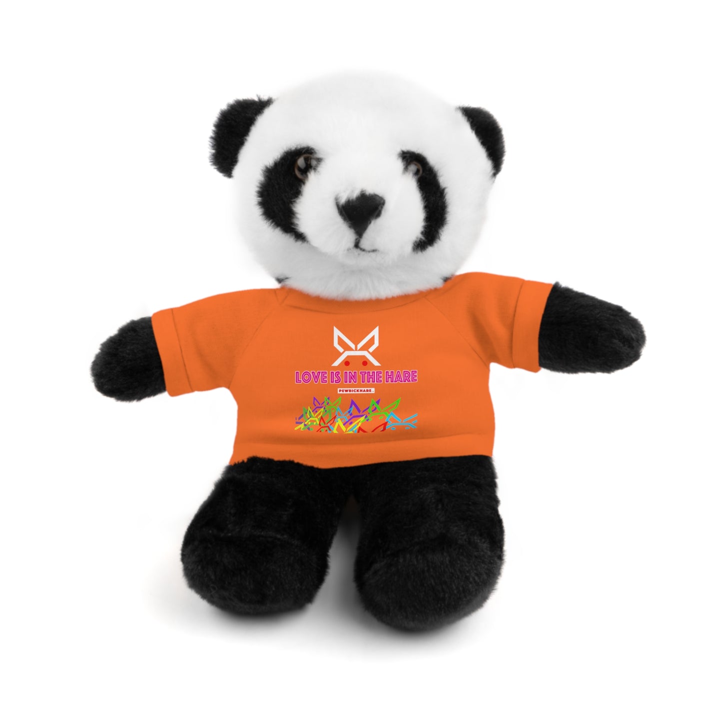 Stuffed animal with Graphic Tee - "Love Is In The Hare"