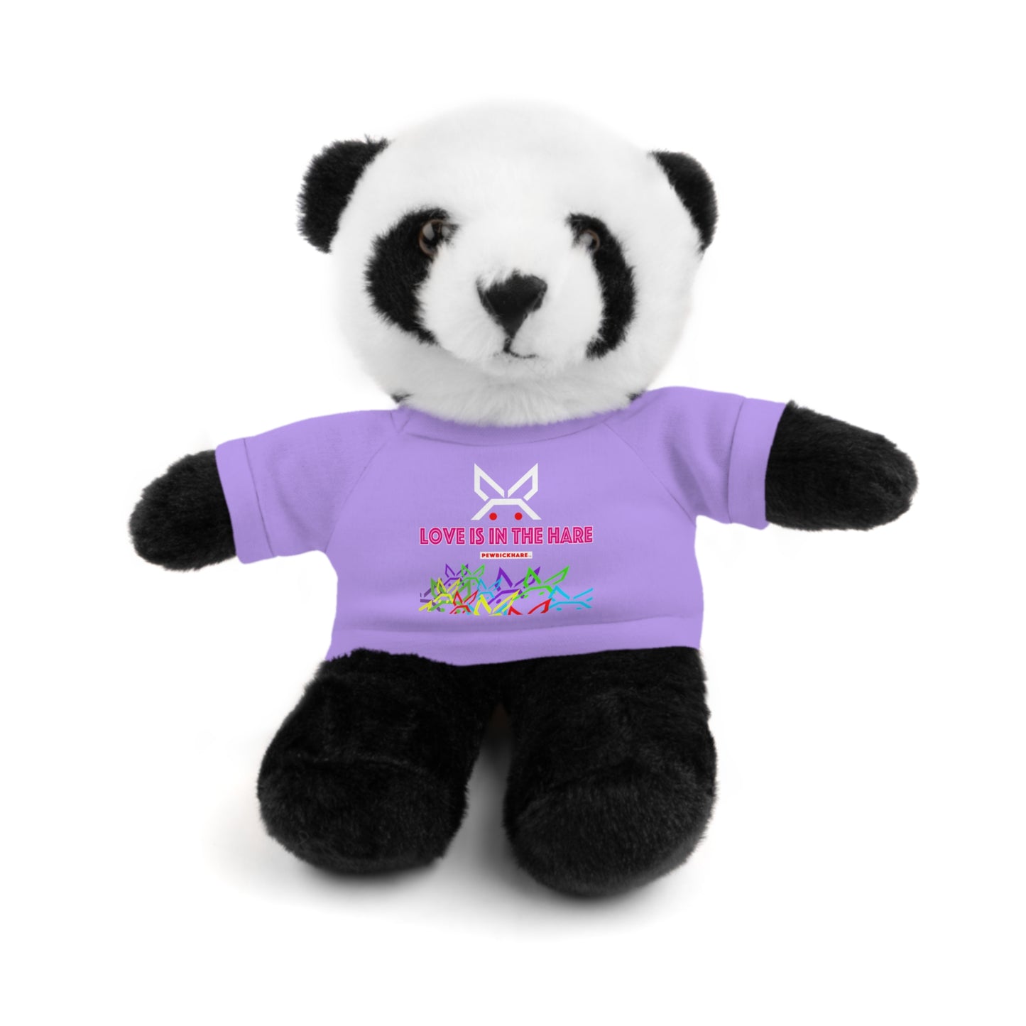 Stuffed animal with Graphic Tee - "Love Is In The Hare"